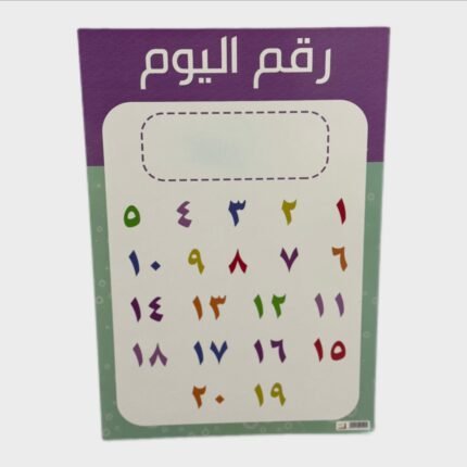 استراتيجية رقم اليوم بالعربي وسيلة تعليمية ممغنطة